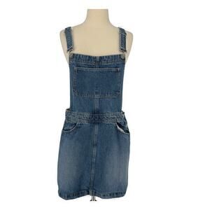 H&M DIVIDED denim jean overall scandi girl streetwear  Bohemian dress youth 12